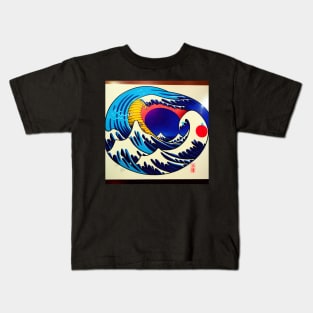 Japanese Great Wave Kids T-Shirt